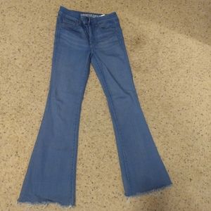 American Eagle mid rise semi flare jeans